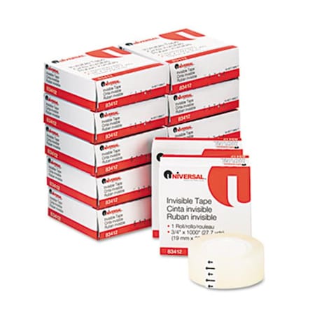 Universal Battery Universal 83412 Invisible Tape  3/4 x1000  1 Core  12 Pack 83412